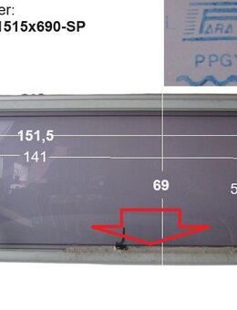 Knaus Wohnwagenfenster ca 151,5 x 69 bzw 141 x 56,5 Parapress Sonderpreis gebr. zB 530 M (Typ 6704 Südwind) BJ 95 PPGY-RX - Schotten Zentrum