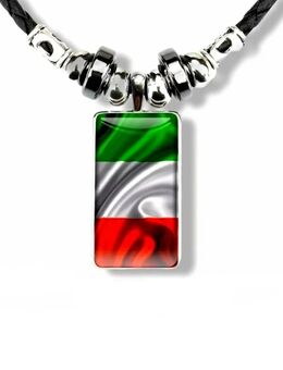Italien Fahne Anhänger mit Halsband Halsschmuck Modeschmuck Italienische Flagge 18,90* - Villingen-Schwenningen