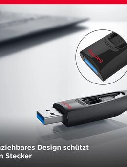 USB 3.0 Typ A Speicherstift SanDisk Ultra 256GB mit einer Datenübertragung von bis zu 130MBit/s, Betriebssystem Ubuntu Linux Mint 64bit Version 21.1 Vera - Cinnamon - Fürth