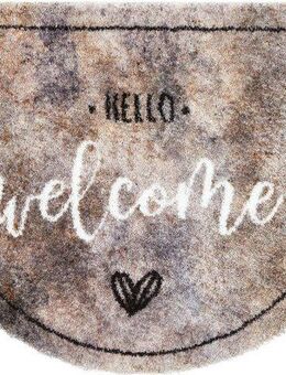 ASTRA Fußmatte Pure&Soft 016, halbrund, Höhe: 7 mm, Sauberlaufmatte, weiche Oberfläche, waschbar, rutschfest