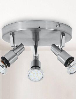 B.K.Licht LED Deckenspot Aurel, Leuchtmittel wechselbar, Warmweiß, LED Deckenstrahler Badlampe IP44 Badezimmer Deckenleuchte Lampe GU10