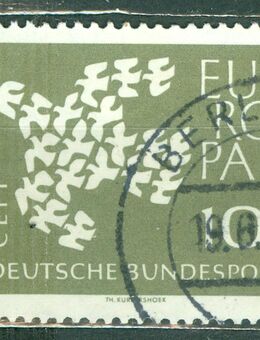 Bund gestempelt Nr. 367 y, floreszierendes Papier - Porta Westfalica Zentrum