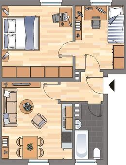 Demnächst frei! 3-Zimmer-Wohnung in Wilhelmshaven Fedderwardergroden - Wilhelmshaven