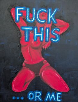 2 Gemälde NSFW Neon series - Hannover