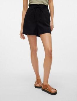 Vero Moda Shorts VMMYMILO HW PAPERBAG SHORTS WVN GA mit Leinen
