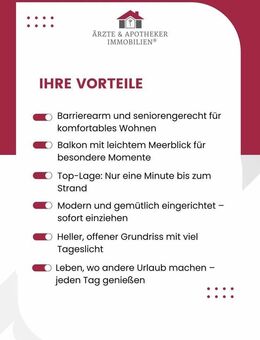 Traumlage! Wohnen wie im Urlaub direkt am Strand. - Timmendorfer Strand