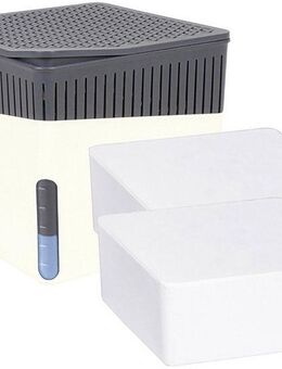 WENKO Luftentfeuchter Modell Cube, für 40 m³ Räume, Tank 0,8 l, mit 2 x 500 g Entfeuchter-Blöcken