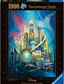 Ravensburger Puzzle Castle Collection - Disney Princess, Arielle, 1000 Puzzleteile, Made in Germany
