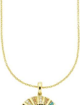 Aniston JEWELRY & WATCHES Kette mit Anhänger Schmuck Geschenk Silber 925 Halskette mit Anhänger und bunten Steinen, mit Zirkonia (synth)