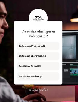 Professioneller Videoeditor gesucht? Schreib mir gerne - Berlin