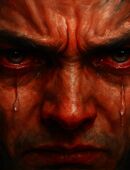 Gerahmtes Poster „Die Augen des Schmerzes“ – Ausdruck purer Emotion in 75172