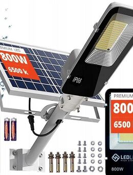 LEISTUNGSSTARKE GROSSE SOLAR-LED-STRASSEN- GARTENLAMPE. FERNBEDIENUNG, verstellbares Panel Halter - Ingolstadt