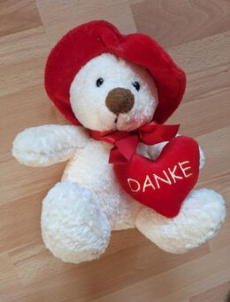 Bär Teddy Plüsch mit Hut und Herz unbespielt - Nürnberg