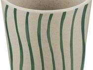 KOZIOL Becher CONNECT CUP S MONSTERA STRIPES, Holz, Kunststoff, biozirkulär,recycelbar,melaminfrei,spülmaschinengeeignet,190ml