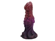 Galactic Serpent Dildo – Der kosmische Drache, 20 cm, schuppige Oberfläche, tiefrote Farben - Essen