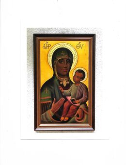 Schwarze Madonna von Brünn, einmalig von "Prof. Hans Plenert" um 1982 Originalgetreu auf Blattgold Grund nachgemalt - Bad Reichenhall