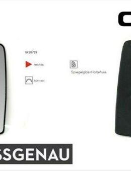 SPIEGELGLAS RECHTS MIT HALTER VAUXHALL OPEL COMBO C TOUR 6428769 - Dortmund Wickede