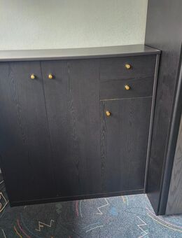 Schrank, Sideboard anthrazit mit zwei Schubladen - Bibertal