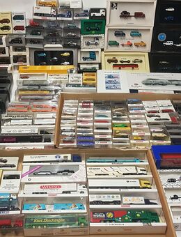 Wiking ca. 200 Werbemodelle H0 Sammlung VW Brötje Wrobbel Bergin Kulmin Scania Mercedes, OVP, unbeschädigt - Bovenden