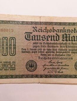 Reichsbanknoten 1919-22 Währung diverse Scheine uralt gut erhalte - Hamburg Wandsbek
