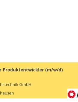 Technischer Produktentwickler (m/w/d) - Wolpertshausen