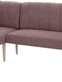 exxpo - sofa fashion Eckbank Costa, moderne Rückensteppung, bequem und elegant, hoher Holzfuß, hochwertig verarbeitet, Frei im Raum stellbar