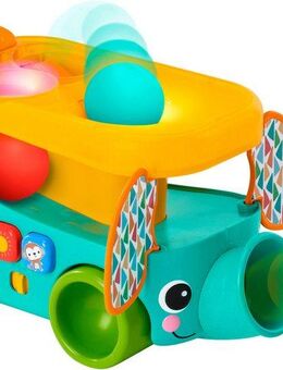 Bright Starts Lernspielzeug Pop & Roll Safari Bus Ball Play Toy, mit Licht und Sound