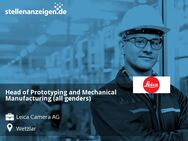 Head of Prototyping and Mechanical Manufacturing (all genders) - Wetzlar