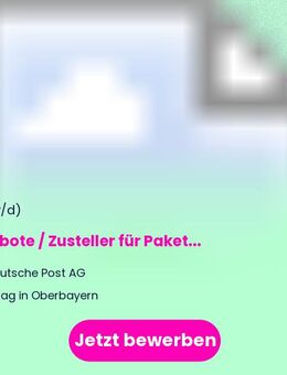 Postbote / Zusteller für Pakete und Briefe (m/w/d) - Haag (Oberbayern)