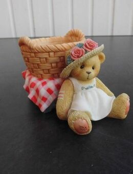 Cherished Teddies 353922 Priscilla Hillman Teddy-Mädchen mit Korb Votivleuchter Teelichthalter Deko 9,- - Flensburg