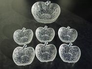 7 Glas Schalen in Apfelform für Salat, Dessert zus. 7,- Vintage - Flensburg