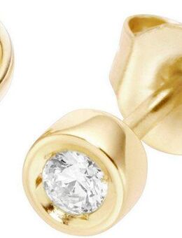 Firetti Paar Ohrstecker Schmuck Geschenk Gold 375 Ohrschmuck Ohrringe Solitär, mit Brillant - Krappenfassung