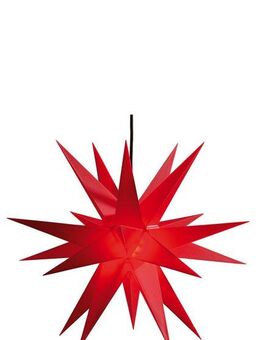 SAICO Original LED-Stern für außen rot, Ø 60cm, LED wechselbar, inklusive LED-Leuchtmittel mit Außentransformator