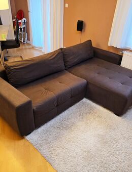 Couch Braun – ca. 255 × 165 cm – mit 2 Kissen - Schwelm