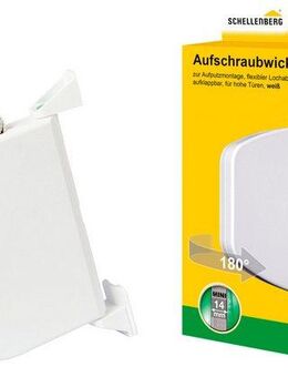 SCHELLENBERG Aufputz-Gurtwickler Minisystem, Flexo Aufschraubwickler inkl. 7 m Gurtband, 1-tlg., Gurtwickler schwenkbar um 180°