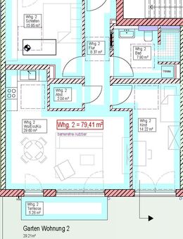 Neubauvorhaben 3 Zimmerwohnung mit Terrasse und Gartenanteil inkl. Tiefgaragenstellplatz in Vöhringen provisionsfrei zu verkaufen. - Vöhringen (Bayern)