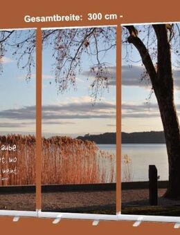 Bestatterbedarf - -Dekoration: Roll-Up Display Abendstimmung am Plattensee, 3er Set 300x20 cm - Hallenbedarf - Wilhelmshaven