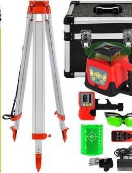 Galabau Rotation Rotationslaser 360 Grad- Laser bis 500M Selbst-Nivellierung Vertikale Horizontale Kreuz Linie Automatische mit Stativ - Wuppertal