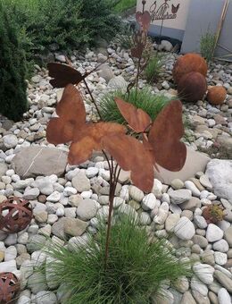 Edelrost Gartenstecker 4er Schmetterlingstecker - Kraftisried