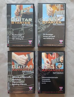 4 VHS Kassetten, Rock Guitar, Blues Guitar, Starter Advanced, Ralf Fiebelkorn - Hamburg Wandsbek