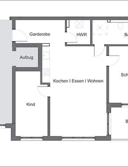 Neubau: moderne 3 Zimmer Wohnung mit EBK und Balkon in Niedernberg - Niedernberg