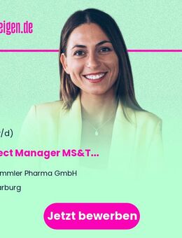 Project Manager MS&T (m/w/d) - Marburg
