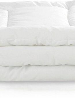 Julius Zöllner Ganzjahresbettdecke + Kopfkissen Hygienika, 2-tlg, Hergestellt in Deutschland, Füllung: DACRON Hollofil® von DuPont, Bezug: 65% Polyester, 35% Baumwolle, Decke mit Kissen, Decke 100x135cm, Kissen 40x60cm und weitere Größen
