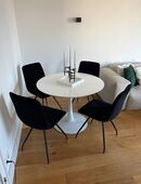 4 Stühle schwarz samt in 40545