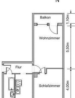schöne 2- Raumwohnung komplett möbliert mit Balkon - Lichtenstein (Sachsen)