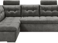 ED EXCITING DESIGN Ecksofa Oman L-Form, mit Bettfunktion, Bettkasten, Armteilverstellung & Kopfstützen
