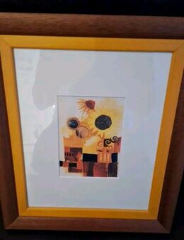 Rosina Wachtmeister Bild Blumen 40cm hoch 32cm breit Holzrahmen braun mit Glas - Essen