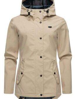 Ragwear Softshelljacke Margge Shell wasserdichte Damen Übergangsjacke mit großer Kapuze