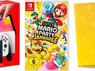 Nintendo Switch OLED weiß inkl. Mario Party Jamboree und exklusiver Nintendo Decke