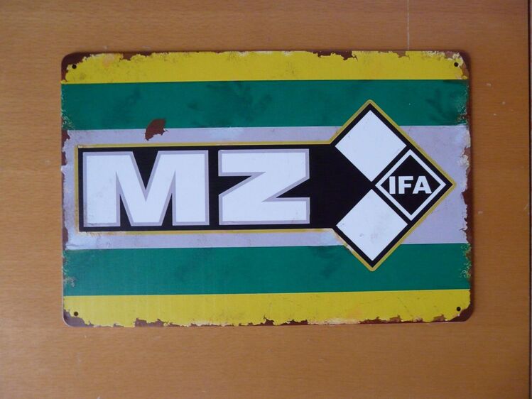 Metallschild / Blechschild…. MZ - IFA - Leverkusen